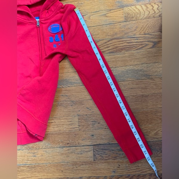 Abercrombie Red Y2K Zip-Up Hoodie - Picture 5 of 7